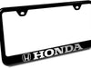 Honda License Plate Frame Black Stainless Steel