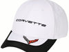 C8 Corvette Hat White with Carbon Accent Bill