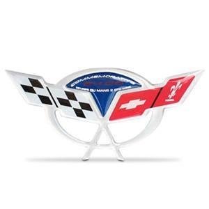 Corvette Domed Decal 2.375" x 1.17” : 1997-2004 C5 Logo-SR1 Performance