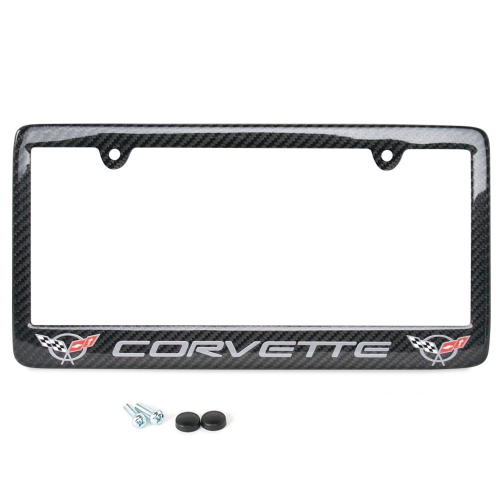 Corvette Z06 405HP License Plate Frame - Carbon Fiber : C5 Z06