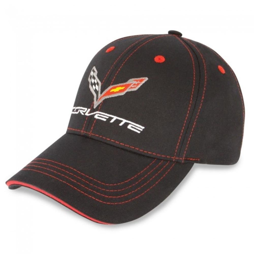 C7 Corvette Patch Hat : Black/Red