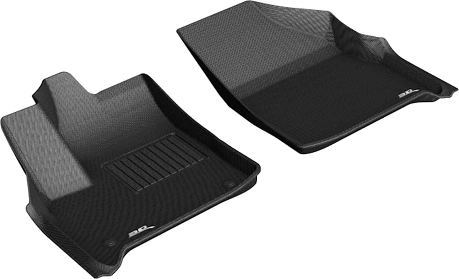 3D MAXpider Complete Set Custom Fit All-Weather Floor Mat for Select Chevrolet Traverse 7-Seat Models - Kagu Rubber (Gray)