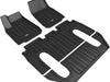3D MAXpider Custom Fit Floor Liners for Tesla Model X 6-Seat 2016-2020 Elitect Series, Black R1 R2