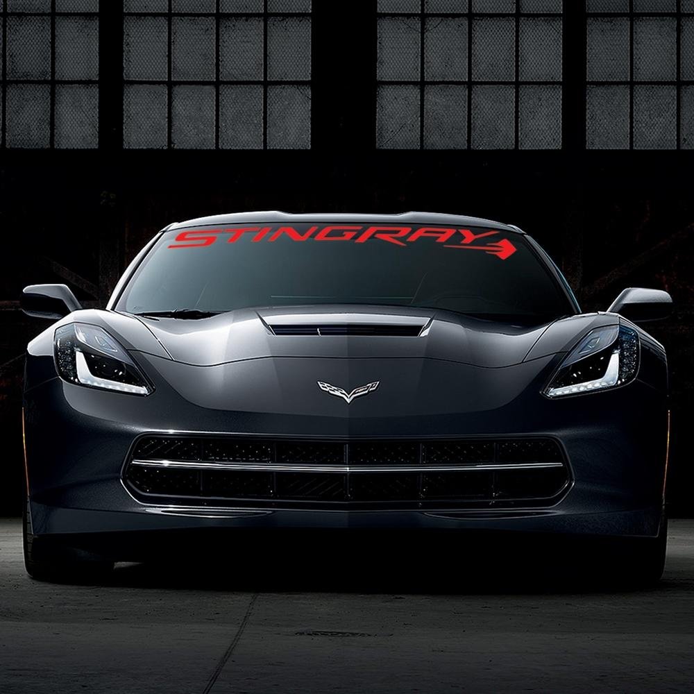 C7 Corvette Windshield Decal Kit (Stingray Script White)-SR1 Performance