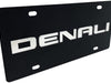 GMC Denali License Plate Carbon Steel Black with Mirror Logo