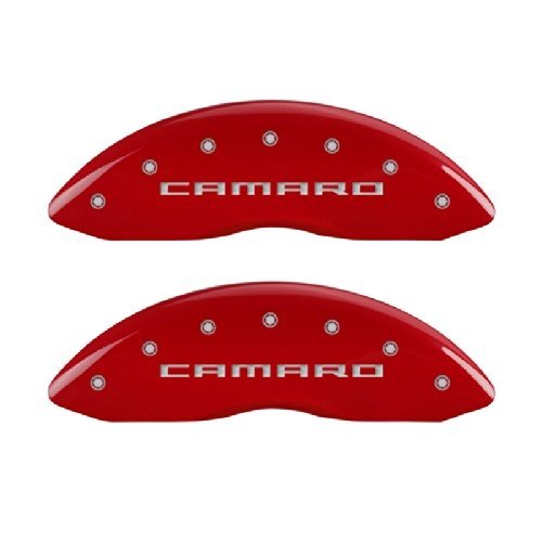 XXXMGP Caliper Covers 14033SCA5RD 2010-2015 Chevrolet Camaro LT/LS Caliper Cover with Camaro Engraving and Red Powder Coat Finish, (Set of 4)-SR1 Performance