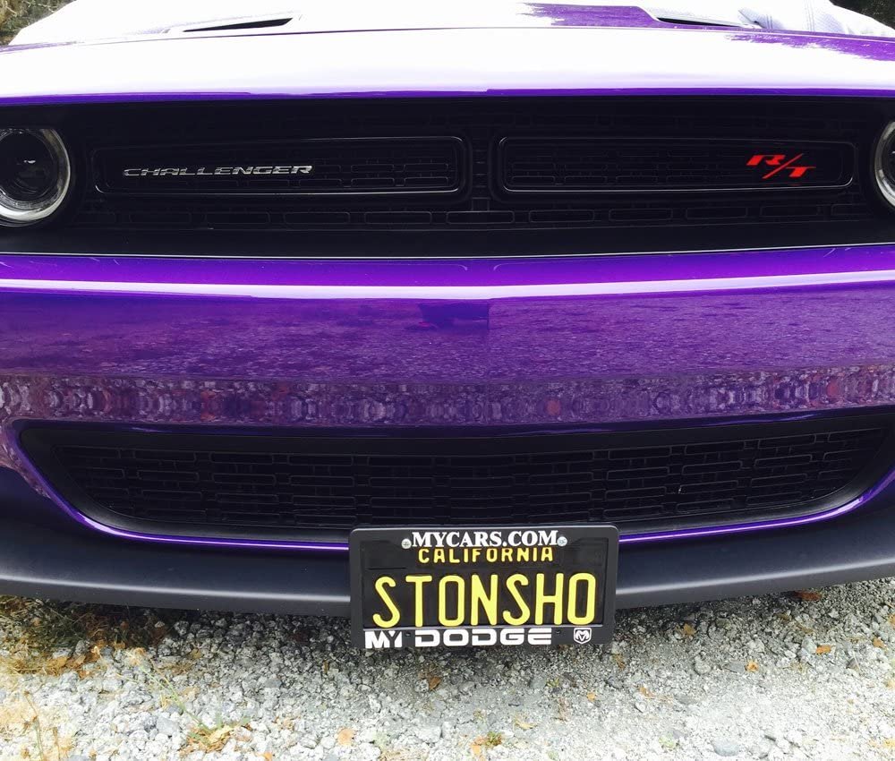 STO N SHO Front License Plate Bracket for 2015-2023 Dodge Challenger SXT, R/T, SRT, Scat Pack Without Adaptive Cruise