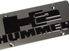 H2 Hummer Stainless Steel License Plate with Black Logo